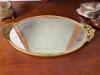 Oval Gilt Ormolu-Style Mirrored Vanity Tray - 5
