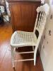 White Painted Cane Seat Side Chair, Victorian-Style - 2