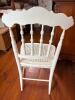 White Painted Cane Seat Side Chair, Victorian-Style - 6