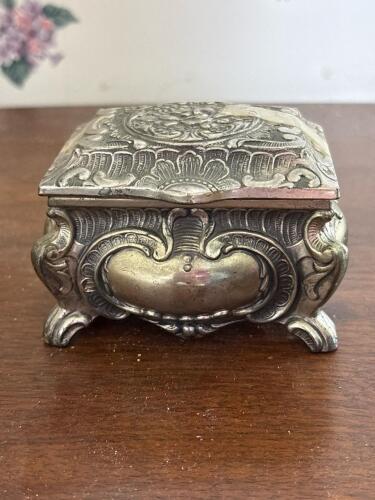Ornate Footed Jewelry Box in Rococo-Style