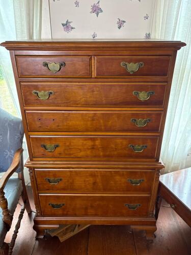 J.B. Van Sciver Cherry Highboy Chest in Colonial-Style