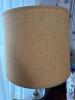 Brass and Glass Table Lamp with Drum Shade, Mid-Century Style - 4