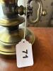 Brass and Glass Table Lamp with Drum Shade, Mid-Century Style - 8