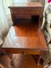 Two-Tier Mahogany Side Table With Drawers