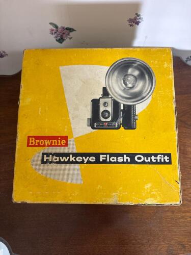 Kodak Brownie Hawkeye Flash Model Camera with Original Box