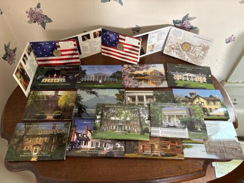Presidential $1 Coin Collectors Sets With Historic Home Covers