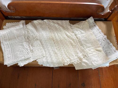 Assorted Handmade Lace and Crochet Doilies and Runners