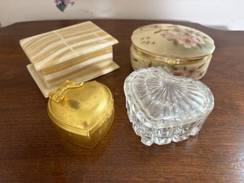 Four Various Trinket Boxes