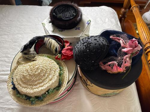 Vintage Women's Hats, Mid-Century Style