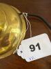 Pair of Brass Table Lamps with Frosted Glass Shades - 7
