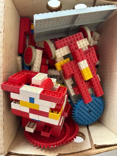 Vintage Lego Blocks, Gear and Wheel Style