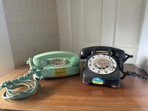 2 Rotary Telephones