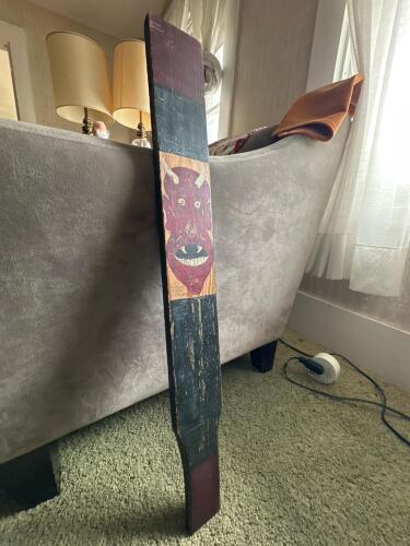 UNH Pledge Paddle with Red Devil Face