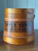 Wooden Apple Sauce Pail with Fabric Trim and Buttons - 7