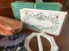 Wooden Apple Sauce Pail with Fabric Trim and Buttons - 13