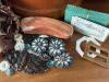 Wooden Apple Sauce Pail with Fabric Trim and Buttons - 14