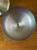 Iridescent Blue Art Glass Covered Compote Dish - 4