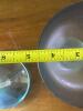 Iridescent Blue Art Glass Covered Compote Dish - 6