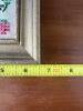 Framed Floral Cross-Stitch Sampler in Gold Tone Frame 6.5" x 5 .75" - 4