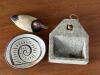Stoneware Dish, Painted Duck Decoy, Concrete Key Holder