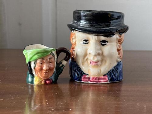 Pair of Royal Doulton-Style Character Toby Mugs