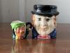 Pair of Royal Doulton-Style Character Toby Mugs