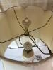 Table Lamp With Embossed Leaf Motif and Fabric Shade - 5