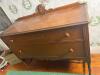 Antique Wooden Sideboard With Floral Decoration
