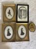 Pressed Floral Oval Artwork and Silhouettes