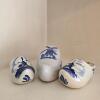 Delft-Style Ceramic Clog Ashtrays With Windmill Motif