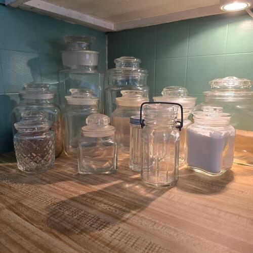 Glass Kitchen Storage Jars and Canisters Assortment