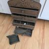 Antique Metal Parts Organizer Cabinet with Drawers - 2