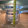 Pyrex Glass Double Boiler with Lid and Metal Bands - 5
