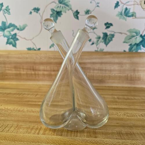 Glass Cruet Pair With Stoppers