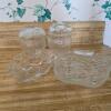 Pair of Frosted Glass Apple-Form Covered Dishes