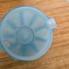 Blue Art Glass Pitcher With Clear Handle - 3