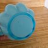 Blue Art Glass Pitcher With Clear Handle - 4