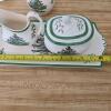 Spode Christmas Tree Ceramic Creamer, Lidded Sugar Bowl and Tray - 3