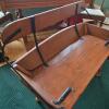1800's Wooden Buggy Bench from Carriage - 3