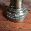 Pair of Brass and Glass Table Lamps with Drum Shades - 3