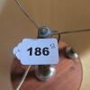 Pair of Brass and Glass Table Lamps with Drum Shades - 7