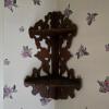 Victorian-Style Wooden Corner Wall Shelf