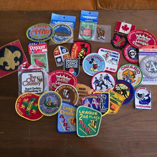 Assorted Vintage Travel and Activity Embroidered Patches