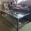Glass and Chrome Modern Coffee Table