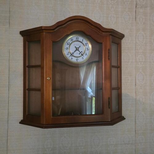 James Q Huntington Quartz Wall Clock in Traditional Style Cabinet