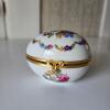 Limoges France Porcelain Floral Egg Trinket Box
