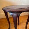 Round Wooden Side Table with Paw Feet - 4