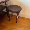 Round Wooden Side Table with Paw Feet - 9