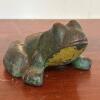 Cast Iron Frog with Green Patina Finish