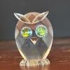 Large Glass Owl and Small Owl Figurine - 5